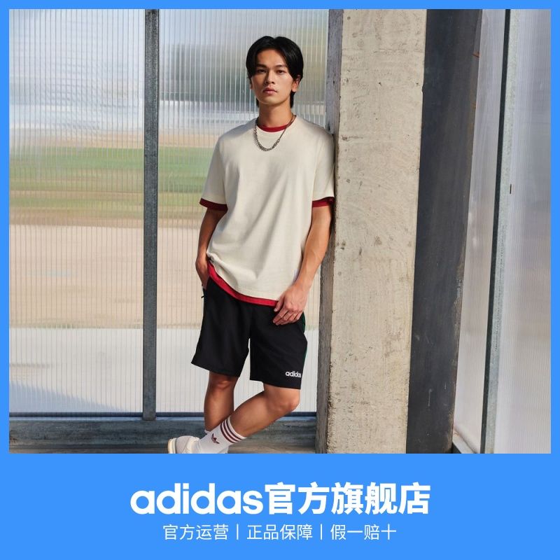 adidas阿迪达斯官方三叶草男装夏季宽松纯棉运动上衣圆领短袖T恤 图片 3