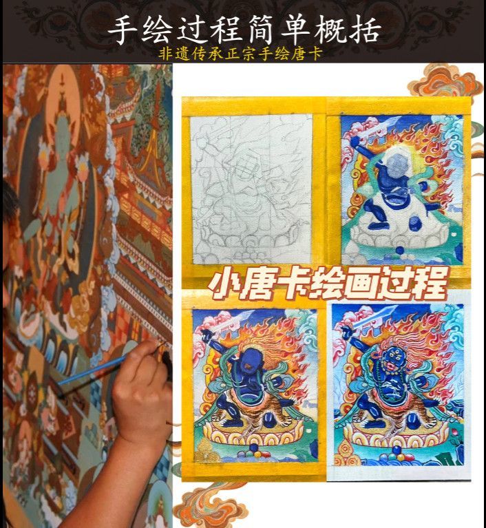 Masterpiece Hand-Painted Maitreya Buddha Thangka 5