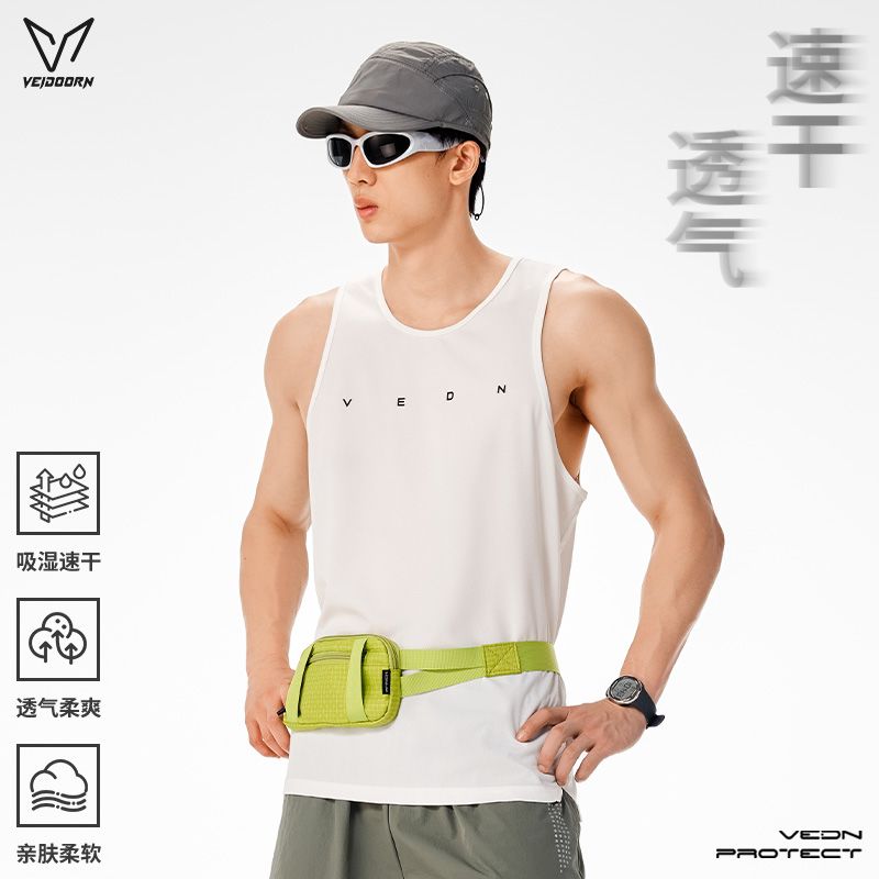 维动运动背心男夏季新款网眼透气跑步健身训练羽毛球运动上衣