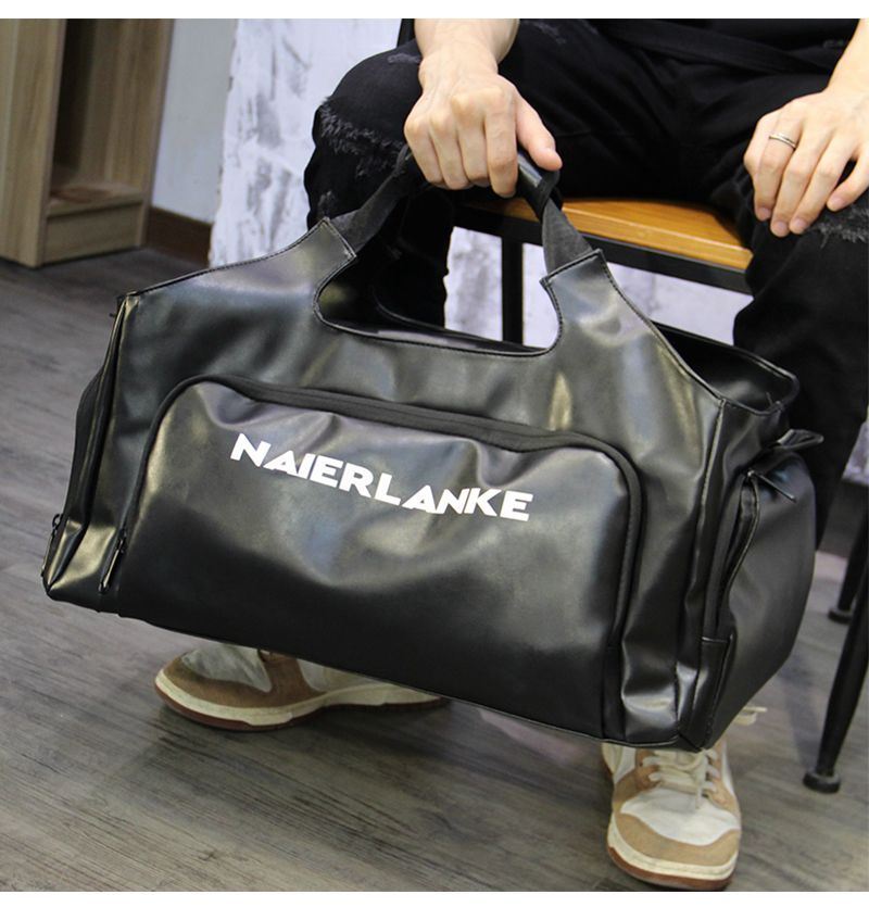 Large Gym Bag With Wet Dry Separation And Shoe Compartment_voghion.com
