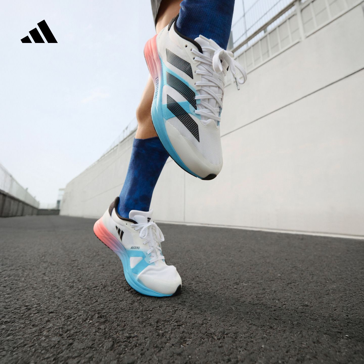 adidas阿迪达斯adizero RC 4男女超轻透湿排汗缓震训练备赛跑步鞋