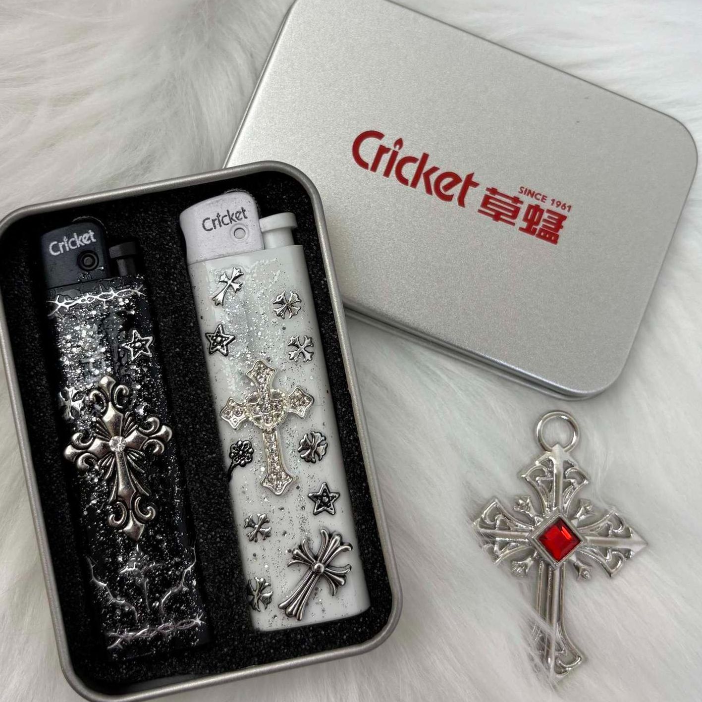正版Cricket草蜢成品打火机高颜值磨砂新款砂轮送闺蜜男朋友礼物