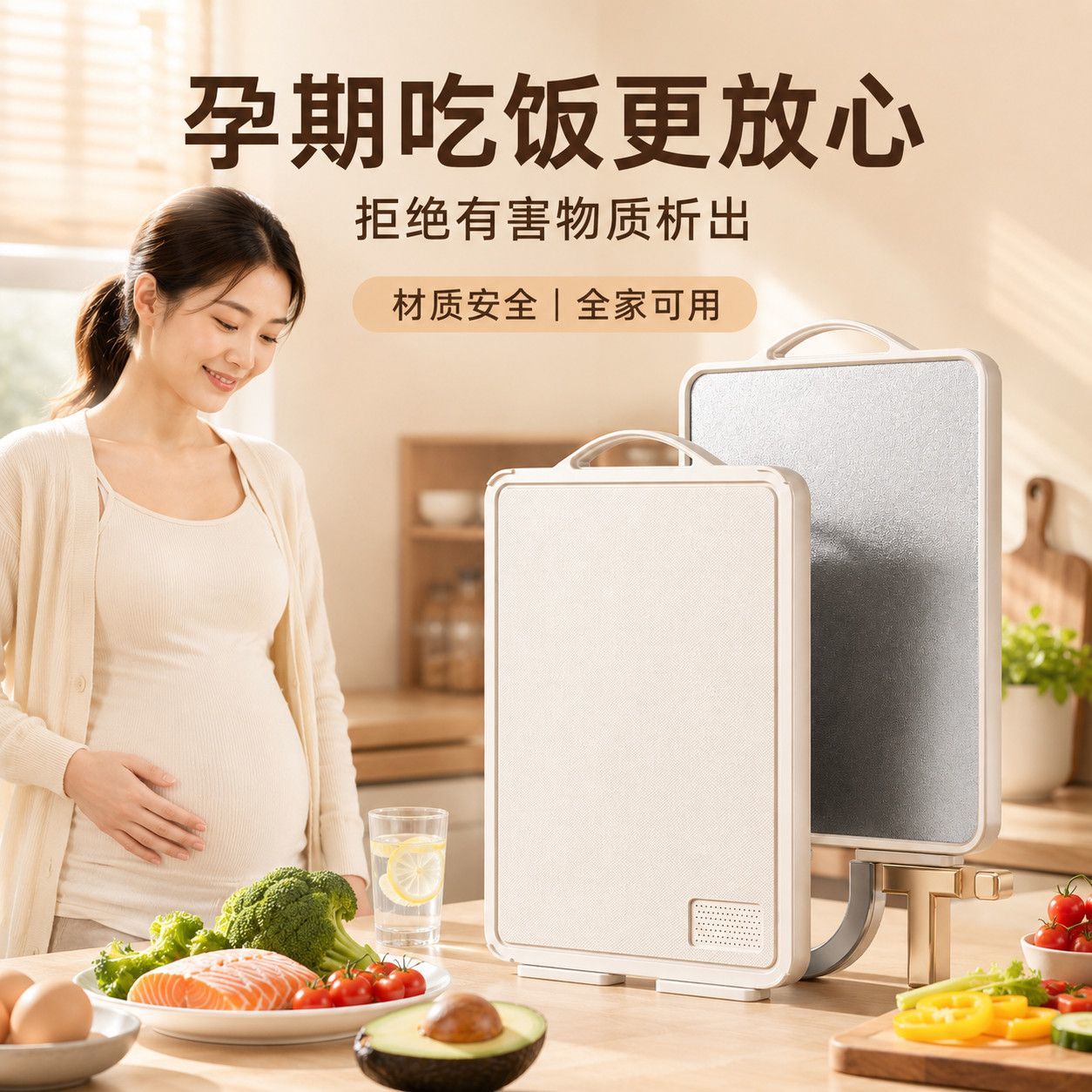 钛金双面切菜板加厚防霉抗菌家用食品级厨房菜板粘板水果案板砧板