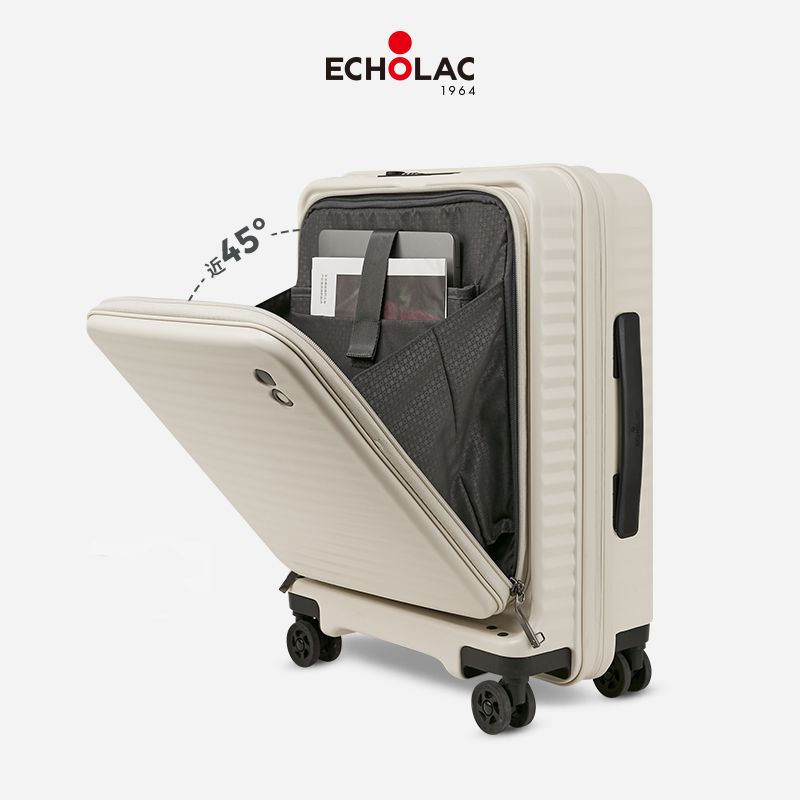 Echolac/爱可乐明星同款INS风前开盖拉杆箱行李箱旅行