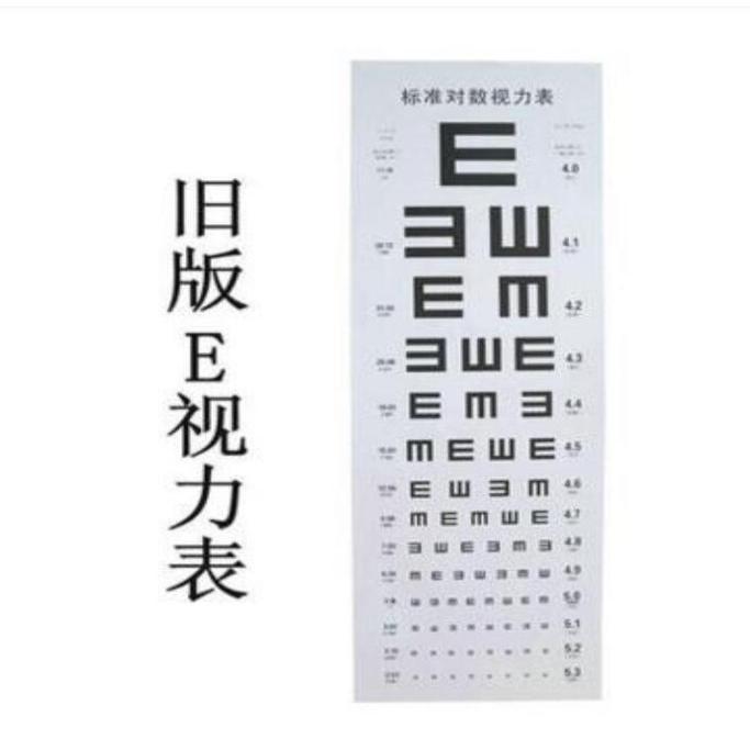 视力表国际标准测视力表加厚e字c形成人儿童版标准防水对数表视力