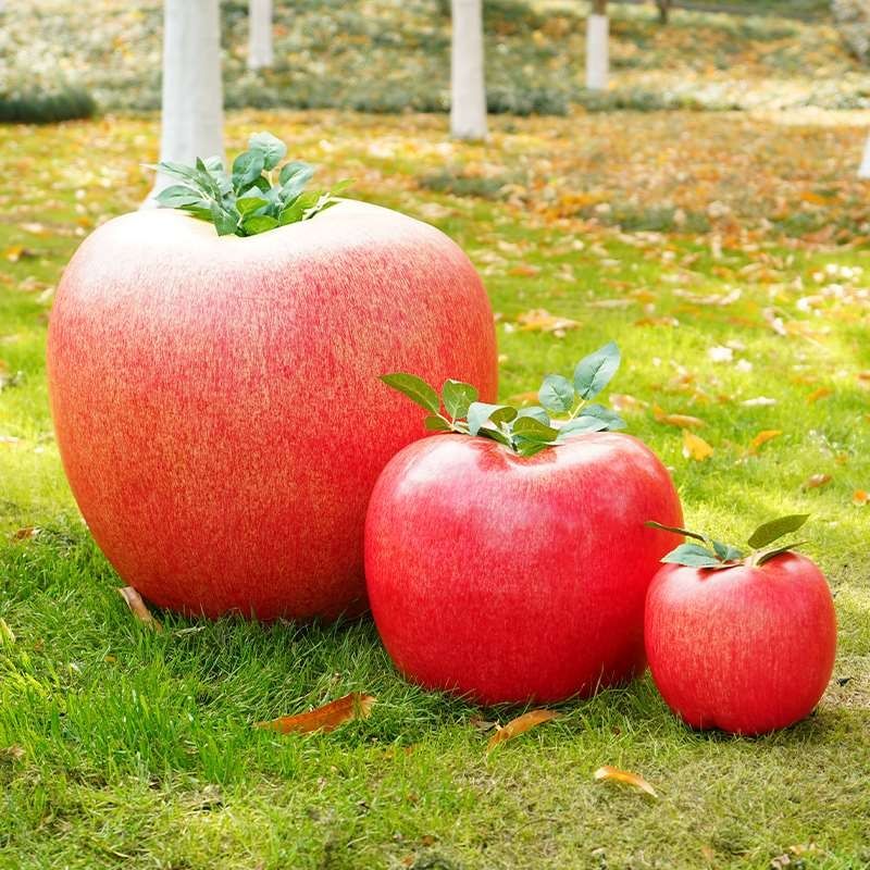 仿真超大号红苹果舞台表演装饰拍摄道具泡沫假大号青苹果水果模型
