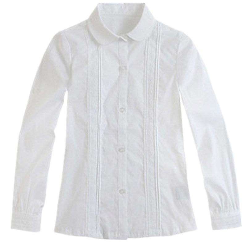 2021新款衬衫英伦小学生校服童装男童春装儿童长袖白衬衫女生衬衣