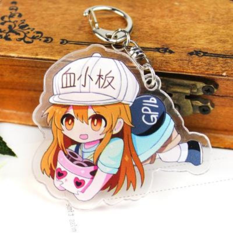 工作细胞 血小板 白细胞  可爱创意 动漫周边亚克力钥匙扣挂