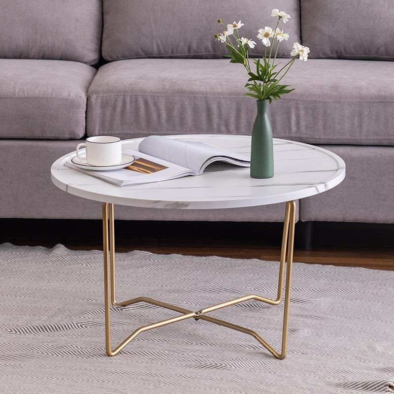 北欧简约现代茶几铁艺圆形客厅桌几轻奢茶桌