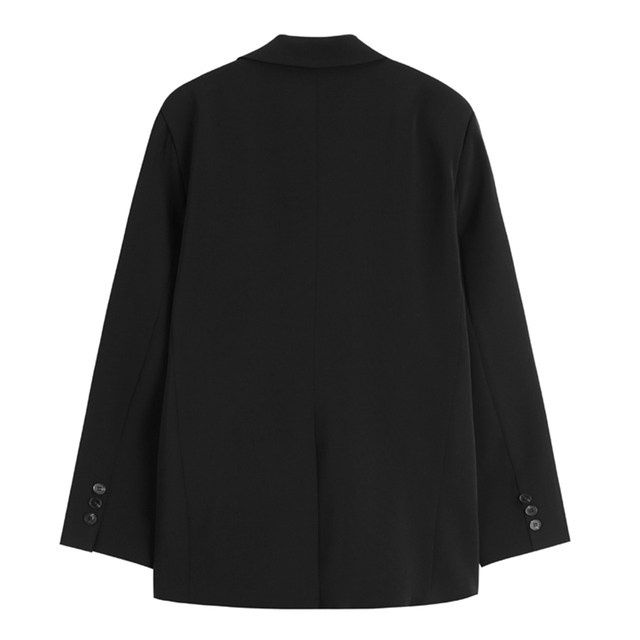  new autumn suit jacket female retro black fried street loose Korean version oversiz