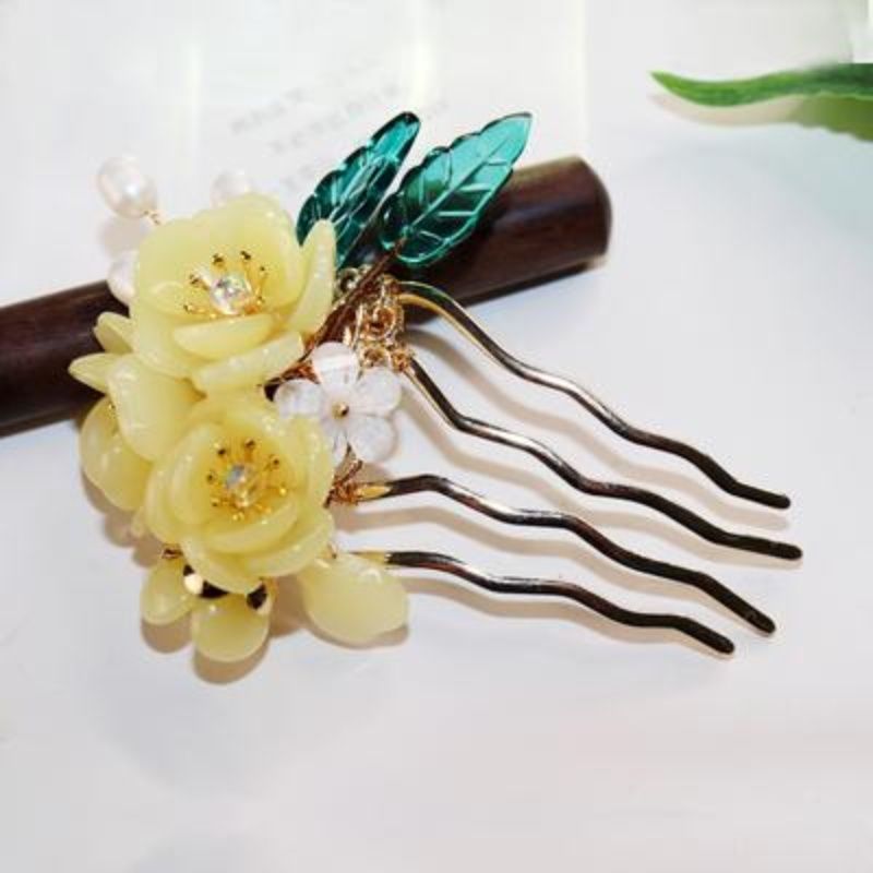 手工汉服发梳头饰古风盘发古装发钗发簪流苏步摇发饰潇湘妃子