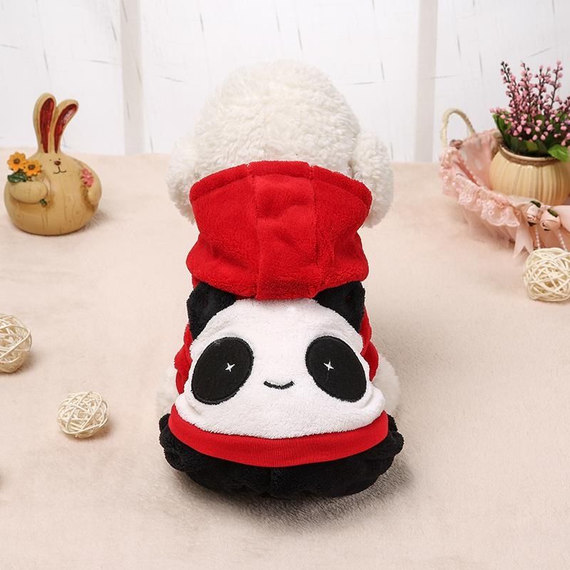 Dog clothing autumn and winter panda teddy bear chihuahua pet clothing cat and dog autumn and winter clothing thick four legged clothes