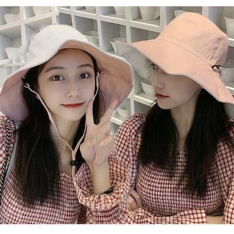 Fisherman hat female Korean version all-match Japanese double-sided hat female net red fashion Korean version trendy sun visor hat summer