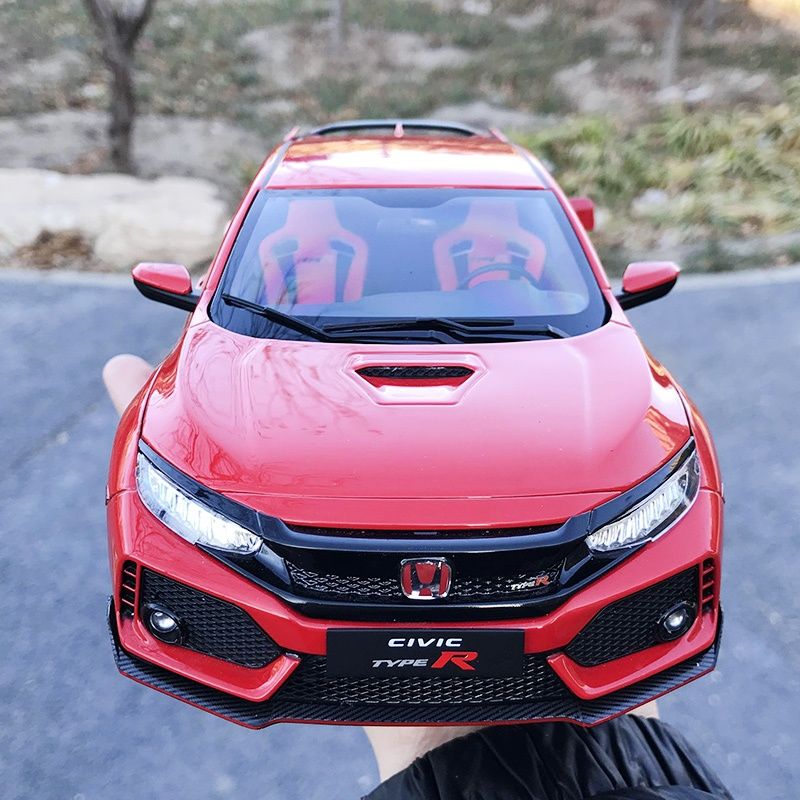本田思域lcd 1:18 本田思域civic type r  fk8 合金全开汽车模型