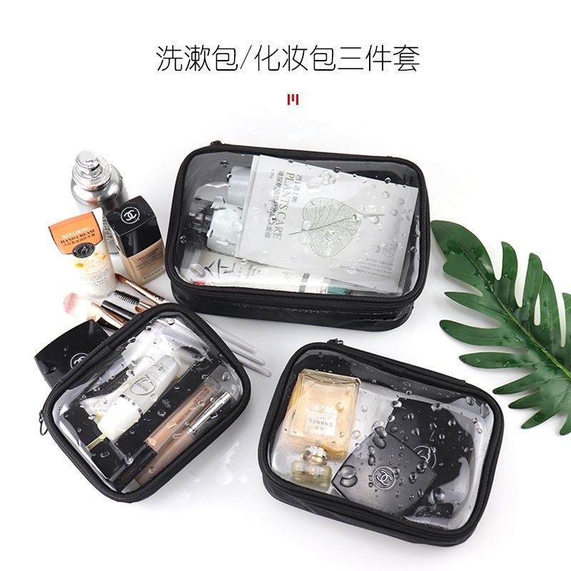 網紅ins風超火大容量隨身小便攜透明防水化妝包女旅行洗漱收納