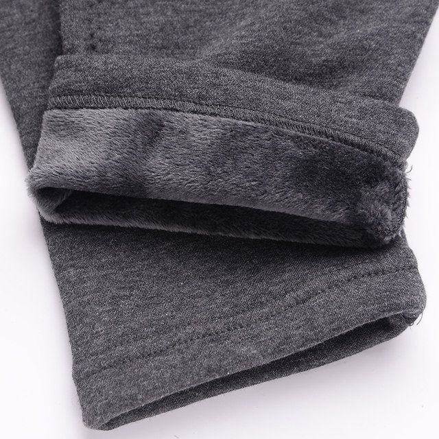 Middle-aged men's cotton trousers autumn and winter men's warm pants not upside down