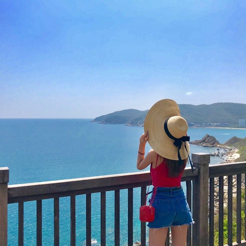 Summer beach straw hat female high-value seaside vacation travel season big brim sunscreen UV sunshade hat