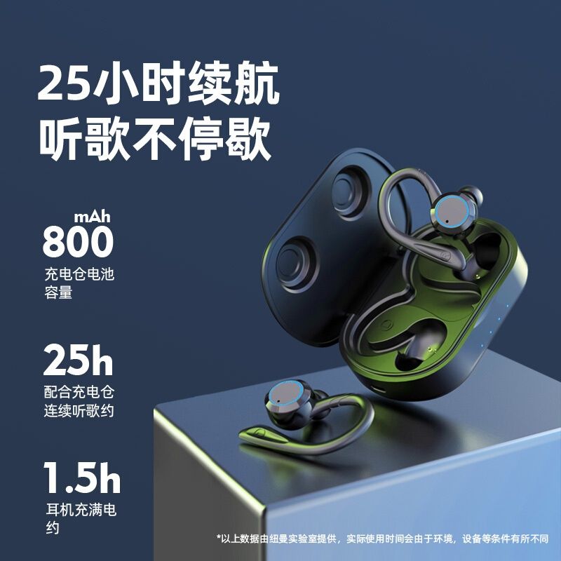 纽曼l1新款蓝牙耳机无线耳挂式双耳入耳塞式降噪立体环绕跑步运