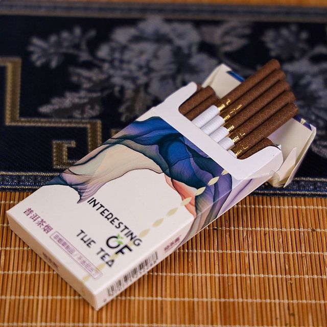 云领抽茶趣细支普洱茶烟正品非烟草专卖一条烟薄荷味茶叶烟支