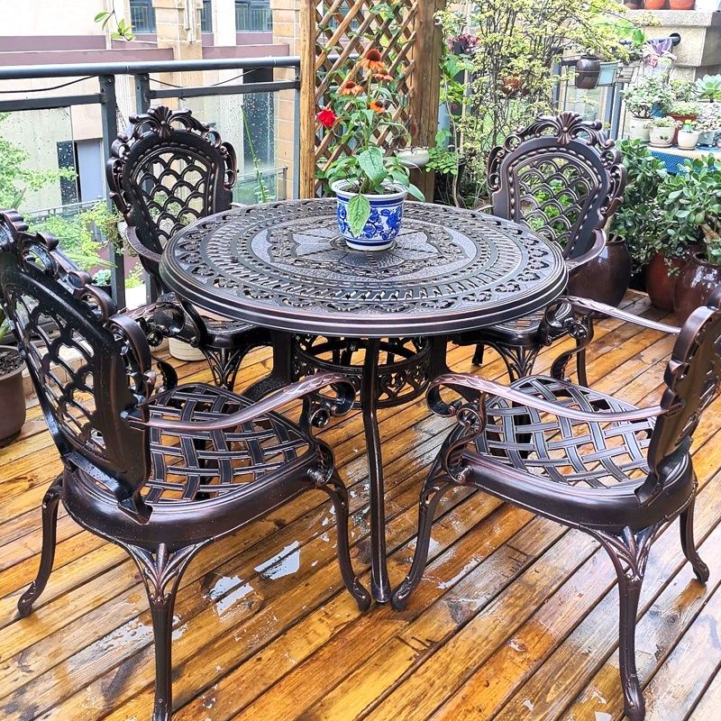 户外铸铝桌椅欧式别墅花园家具休闲露天阳台铁艺外摆庭院桌椅组合