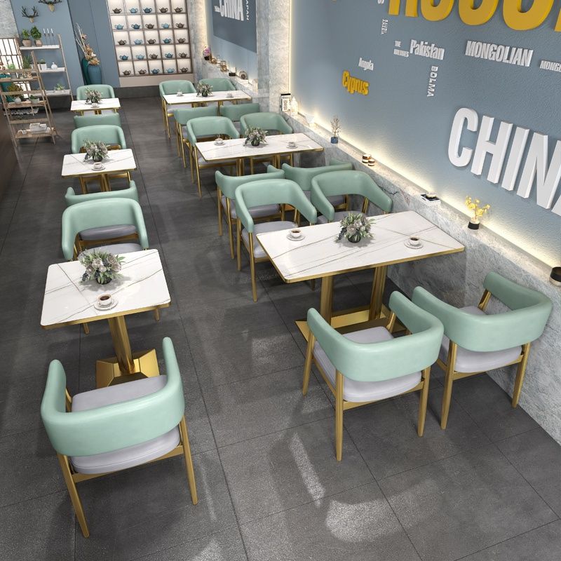 简约奶茶店双人卡座桌椅套装小吃甜品店汉堡快餐面馆饭店餐饮组合