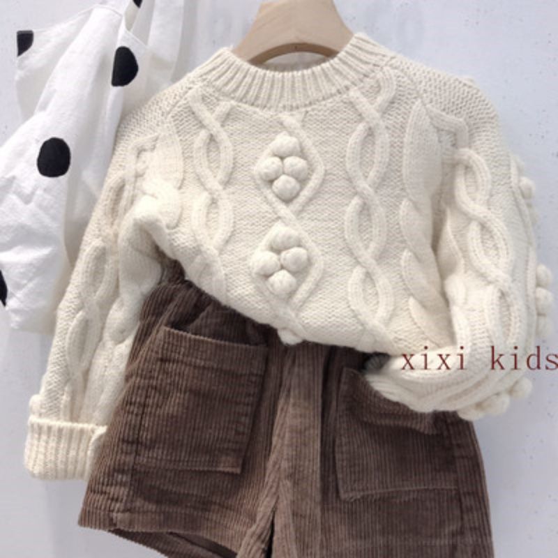 Girls' corduroy shorts 2021 autumn and winter new Korean version of children's baby all-match foreign style bottoming pants boots